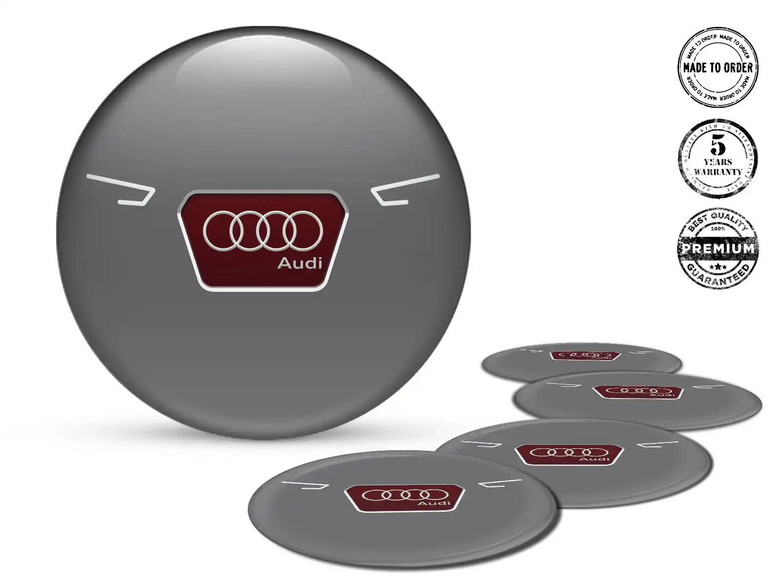 Audi Calcomanías de Rueda Marca Etiquetas Cúpula Premium